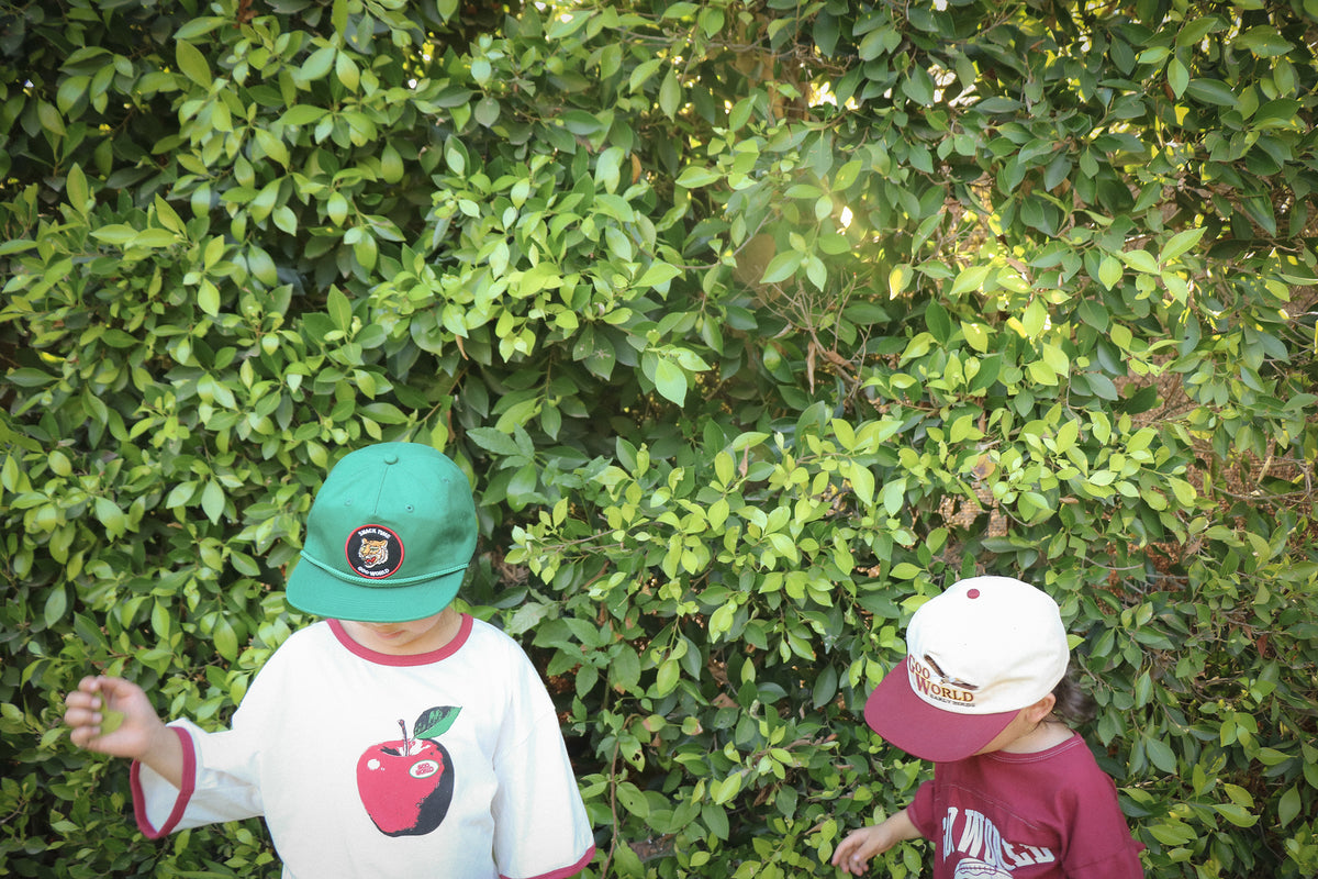 GOO WORLD 100% Cotton kids hats and tees