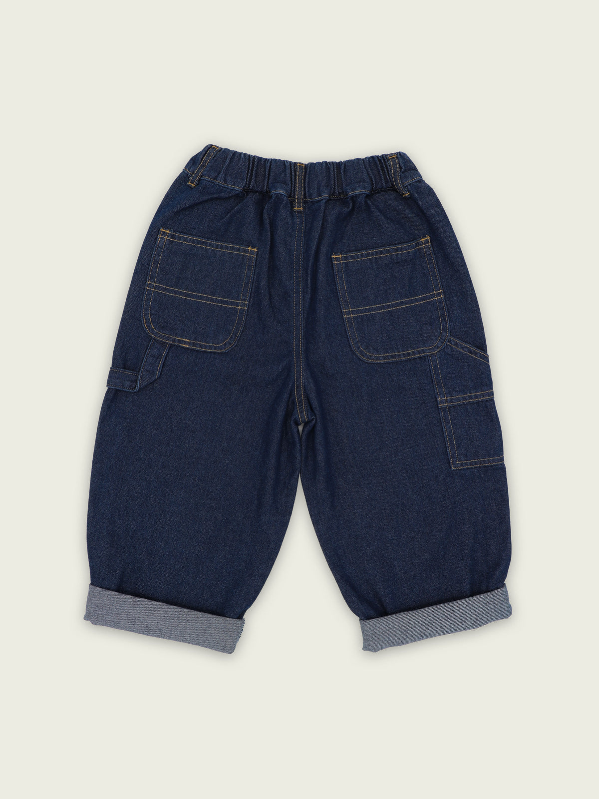 Dark denim kids jeans with carpenter pocket details